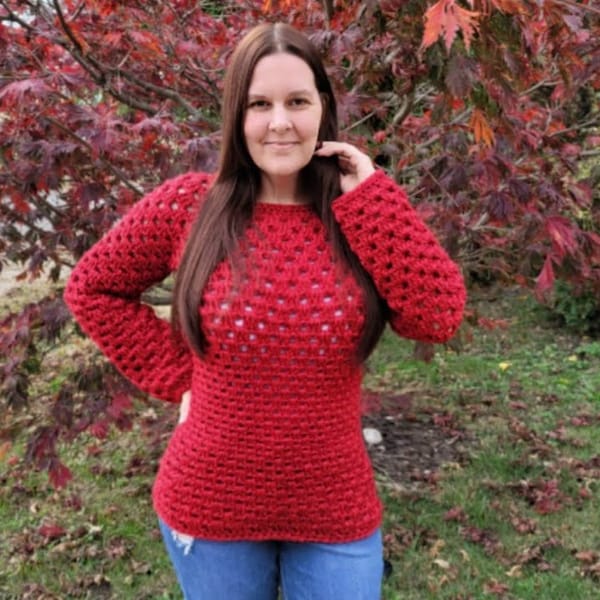 Crochet Sweater Pattern 742 Bagoday Crochet DIGITAL DOWNLOAD ONLY