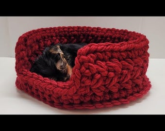 Crochet Pet Bed Pattern Bag o day DIGITAL DOWNLOAD ONLY