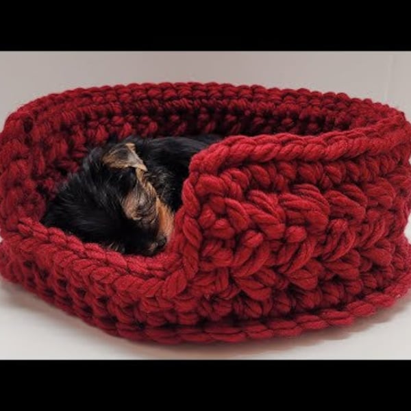 Crochet Pet Bed Pattern Bag o day DIGITAL DOWNLOAD ONLY