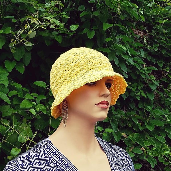 Crochet Summer Breeze Ladies Sun Hat Pattern DIGITAL DOWNLOAD ONLY