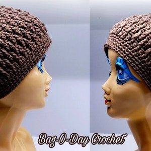 Crochet Beanie Hat Crochet Pattern &quot;Coffee Beanie&quot; Crochet Hat Pattern DIGITAL DOWNLOAD ONLY