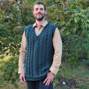Crochet Sweater Vest Pattern 734 DIGITAL DOWNLOAD ONLY