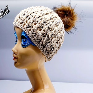 Crochet Beanie Hat Pattern "Twisted Toffee" Crochet Hat DIGITAL DOWNLOAD ONLY