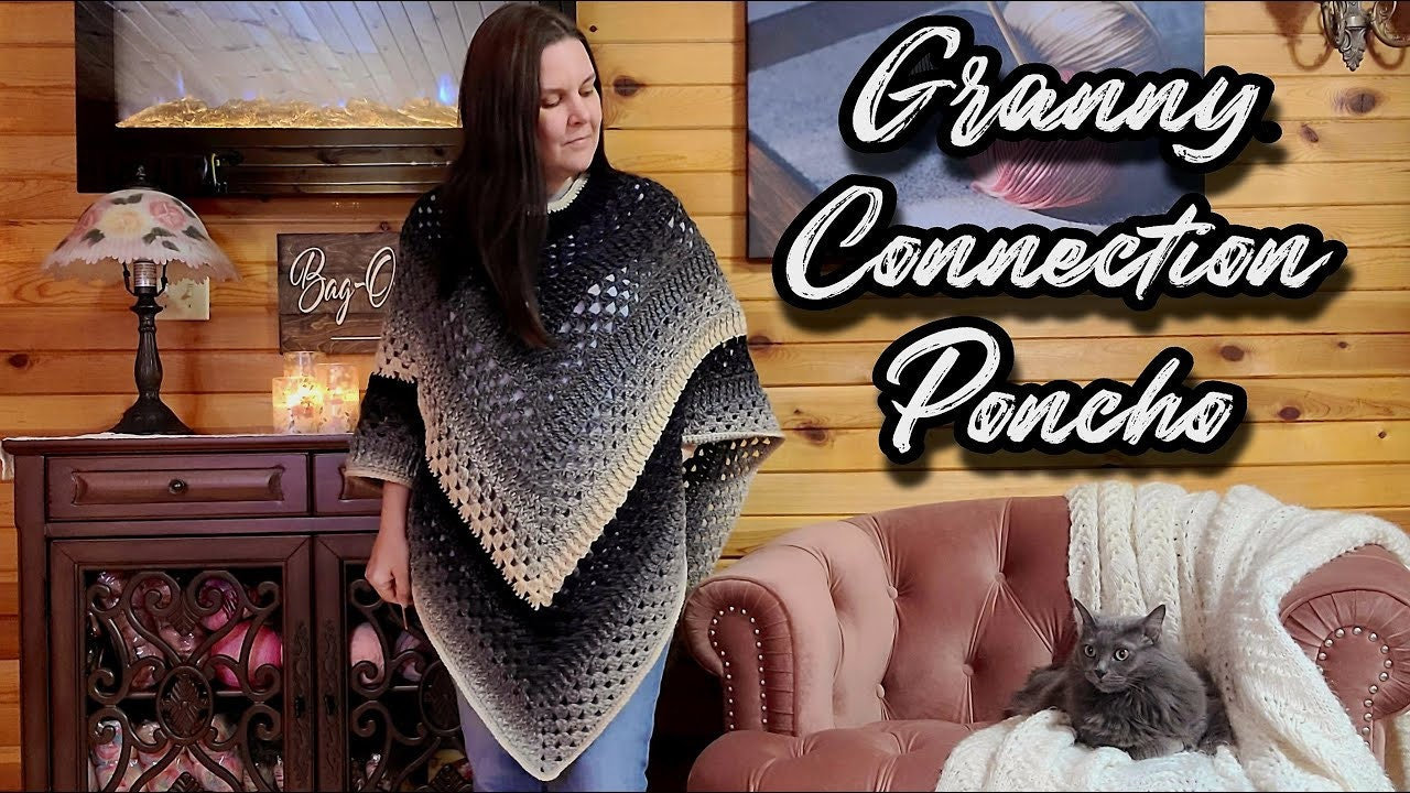Bag-O-Day Crochet Patterns for Shawls, Blankets and Hats 17 Crochet Granny Connection Crochet Poncho Pattern Only
