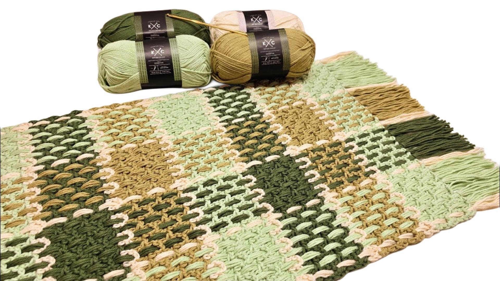 Bag-O-Day Crochet Patterns for Shawls, Blankets and Hats 24 Crochet Tartan Placemat Pattern: Easy Cotton Dish Towel