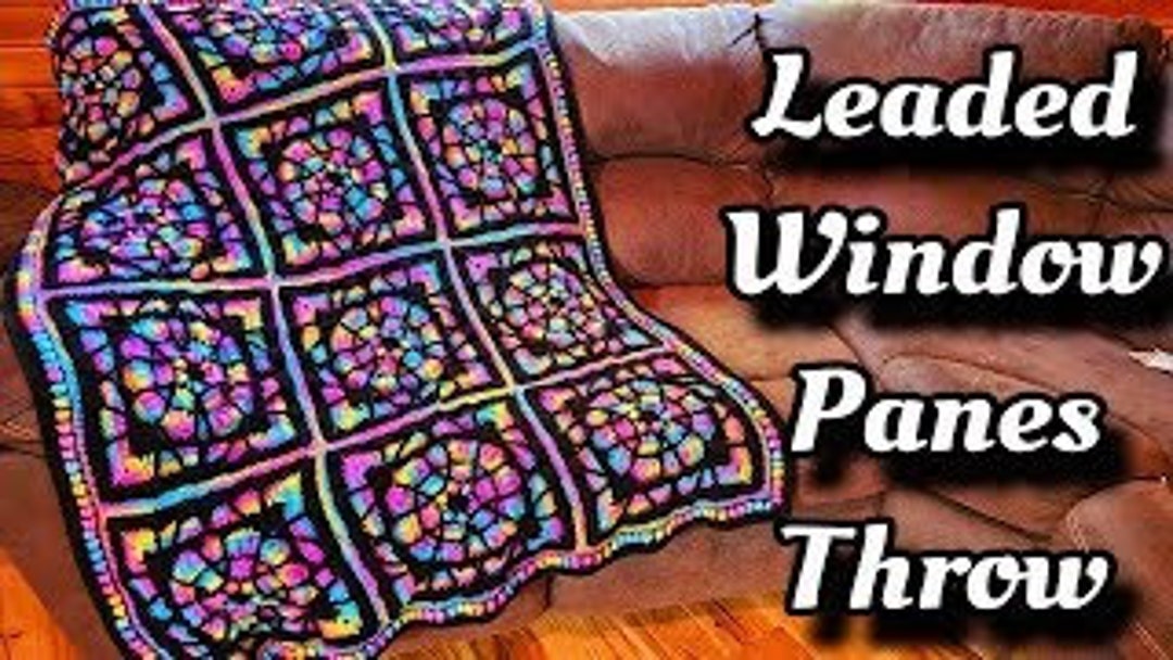 Crochet Leaded Window Pane Throw Crochet Pattern DIGITAL DOWNLOAD ONLY ...