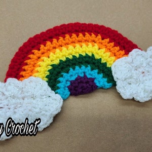 Easy Crochet Rainbow Applique Pattern DIGITAL DOWNLOAD ONLY