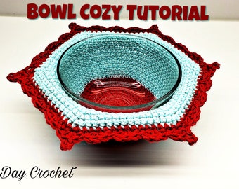 Crochet Soup Bowl Cozy Hot Pad Crochet Pattern 487 DIGITAL DOWNLOAD ONLY