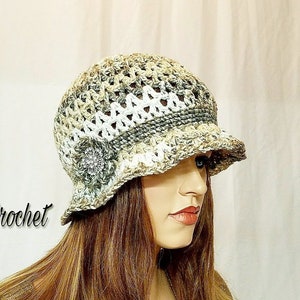 Crochet Hat Pattern 471 "Irish Cloche Hat" Hat Crochet Pattern DIGITAL DOWNLOAD ONLY