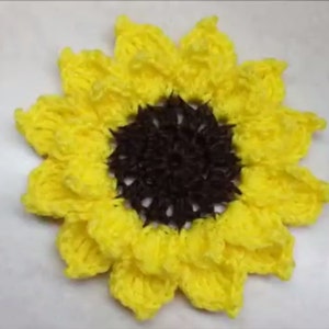 Easy Crochet Sunflower Pattern DIGITAL DOWNLOAD ONLY