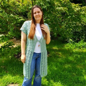 Easy Crochet Vest Pattern DIGITAL DOWNLOAD ONLY 721