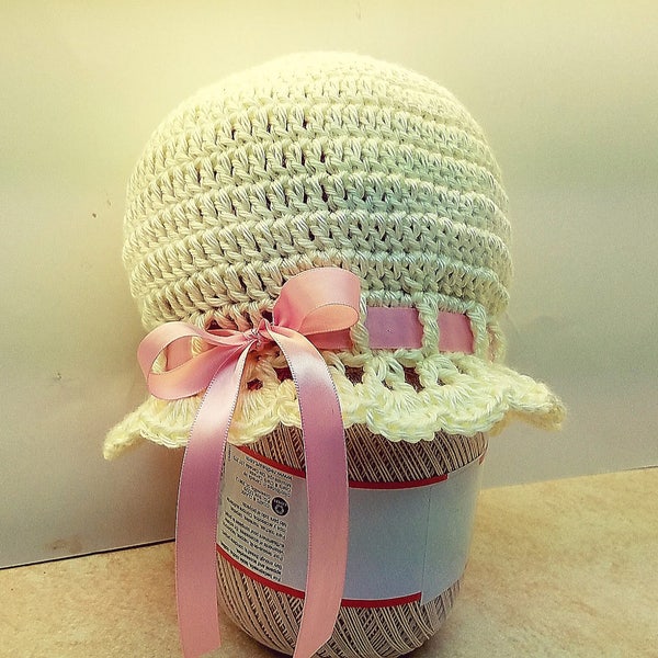 Crochet Cloche Pink Satin & Pearl Cloche Pattern 376 ages 1-10 Year DIGITAL DOWNLOAD ONLY