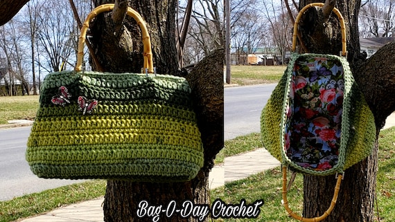 Easy Crochet Bag With Liner Crochet Pattern DIGITAL DOWNLOAD ONLY
