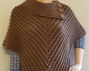 Crochet the Classy Cowl Poncho Pattern 360 One Size Fits Most  DIGITAL DOWNLOAD ONLY