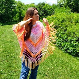 Easy Crochet Summer Poncho Pattern DIGITAL DOWNLOAD ONLY - Etsy