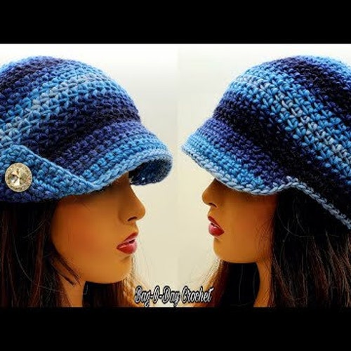 easy crochet beanie with brim