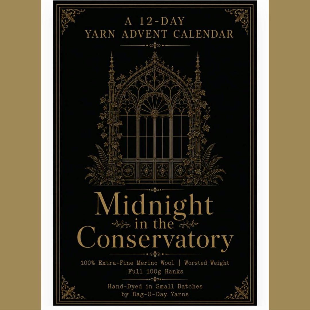 Full Skein Yarn Advent Calendar 2026 | Midnight in the Conservatory 12 Day Holiday Countdo