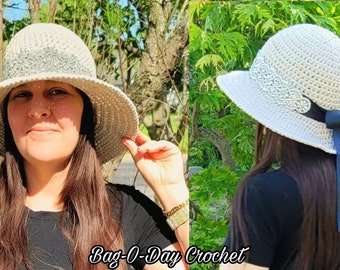 East Crochet Sun Hat Pattern Bagoday  DIGITAL DOWNLOAD ONLY