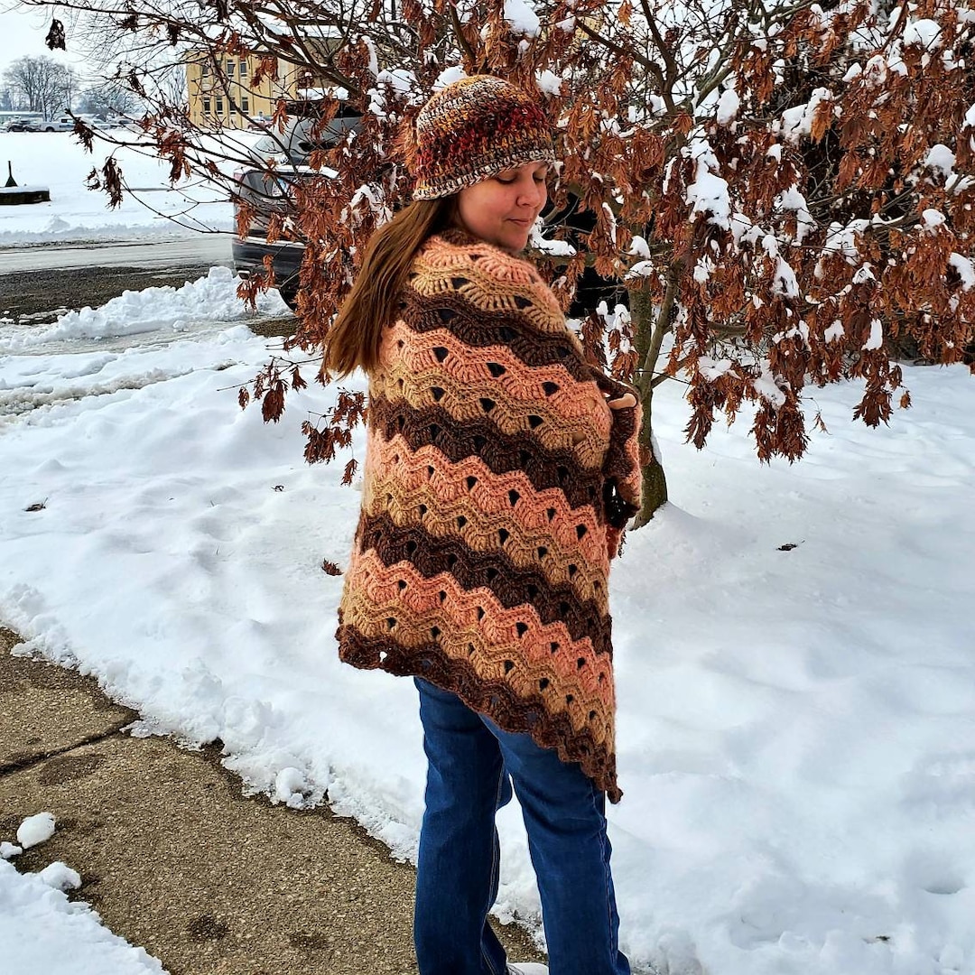 Crochet Rectangle Shawl Vintage Ripple Bag O Day Crochet Pattern 653 ...