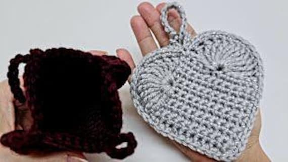 Bag-O-Day Crochet Patterns for Shawls, Blankets and Hats 3 Crochet Little Heart Coin Pouch Purse Bag Pattern Bagoday