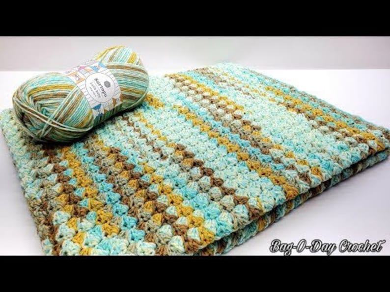 Crochet Baby Blanket Monkey Business Bag O Day Crochet Pattern Etsy