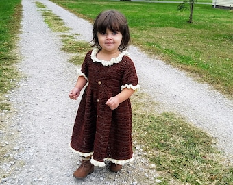 Crochet Little Pilgrim Crochet Toddler Dress Baby dress Crochet dress crochet pattern 428 DIGITAL DOWNLOAD ONLY