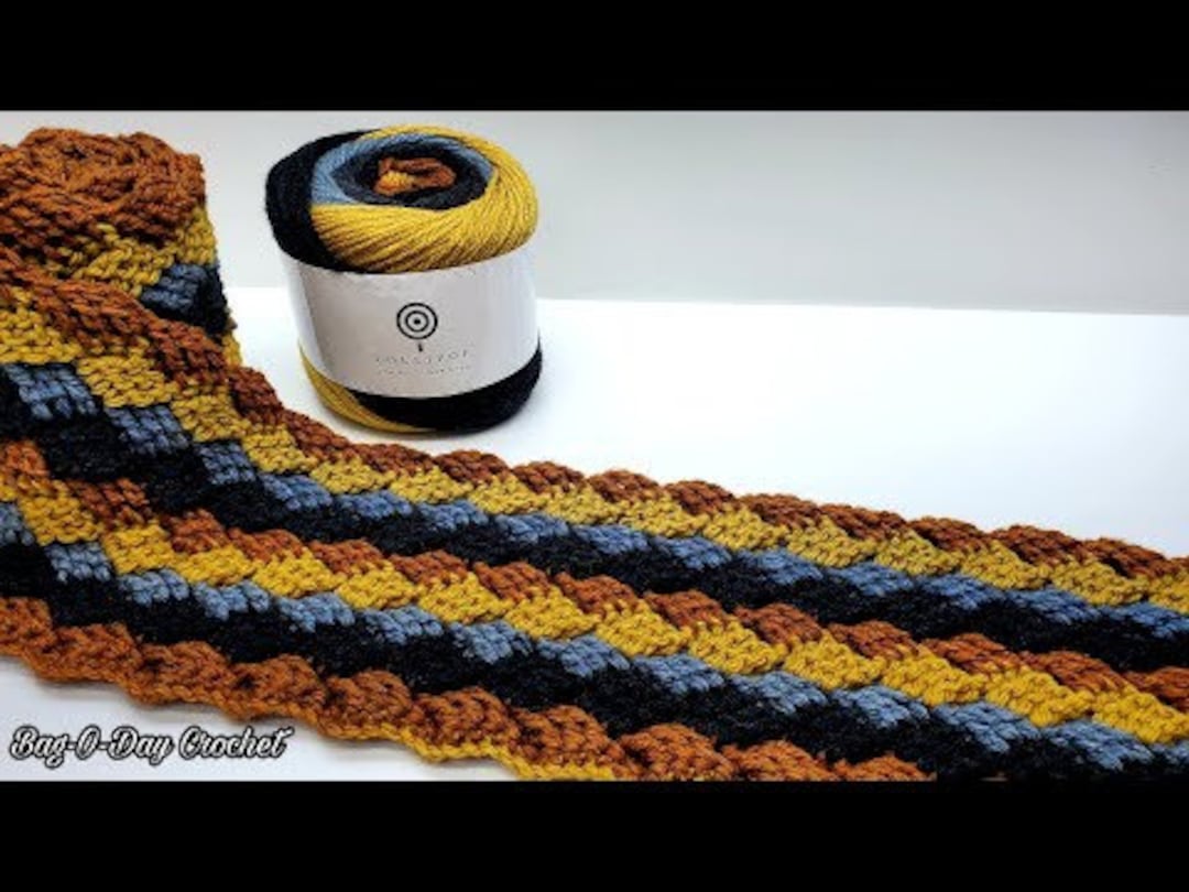 Crochet Unisex Scarf Bagoday Crochet Pattern DIGITAL DOWNLOAD ONLY