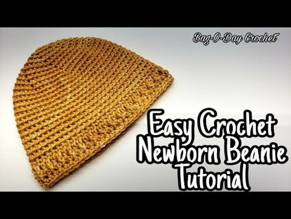 Easy Crochet Baby Beanie Pattern: Going Home Style (Digital Download)
