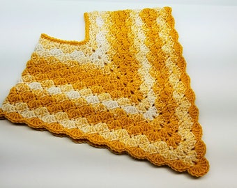 Crochet Poncho Pattern: Lil Golden Gal Toddler Poncho (Digital Download)