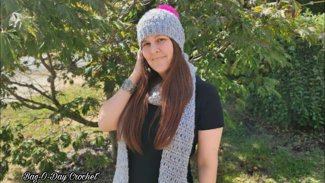 Crochet Hat and Scarf Set 736 Bagoday Crochet DIGITAL DOWNLOAD