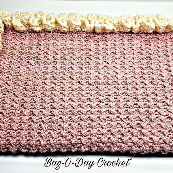 How To Crochet a Baby Blanket Easy Crochet Baby Blanket Pattern "LiL Blossom" DIGITAL DOWNLOAD ONLY