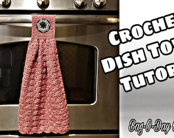Easy Crochet Dish Towel Crochet Pattern 594 DIGITAL DOWNLOAD ONLY