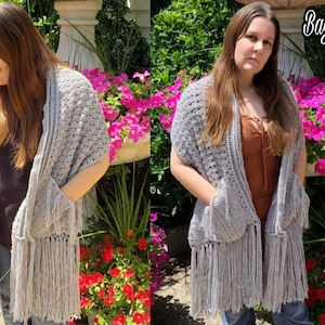 Easy Crochet Shawl Crochet Pocket Shawl Pattern 712 DIGITAL DOWNLOAD ONLY