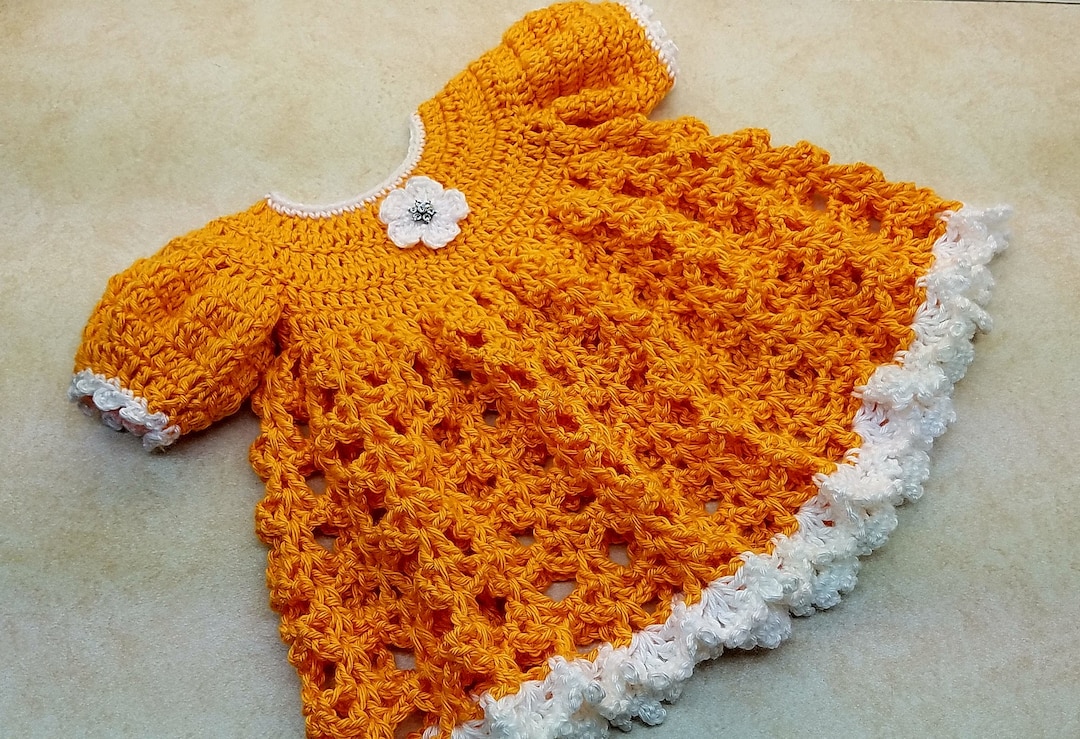 Crochet My Darlin Clementine Baby Dress Pattern 612M Only DIGITAL