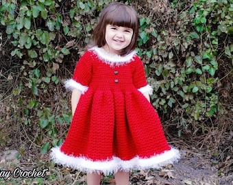 Crochet Christmas Dress Pattern 757 DIGITAL DOWNLOAD ONLY