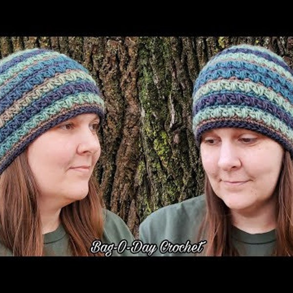 Crochet Beanie Hat Pattern 656 Rain Must Fall Bag O Day Crochet DIGITAL DOWNLOAD ONLY