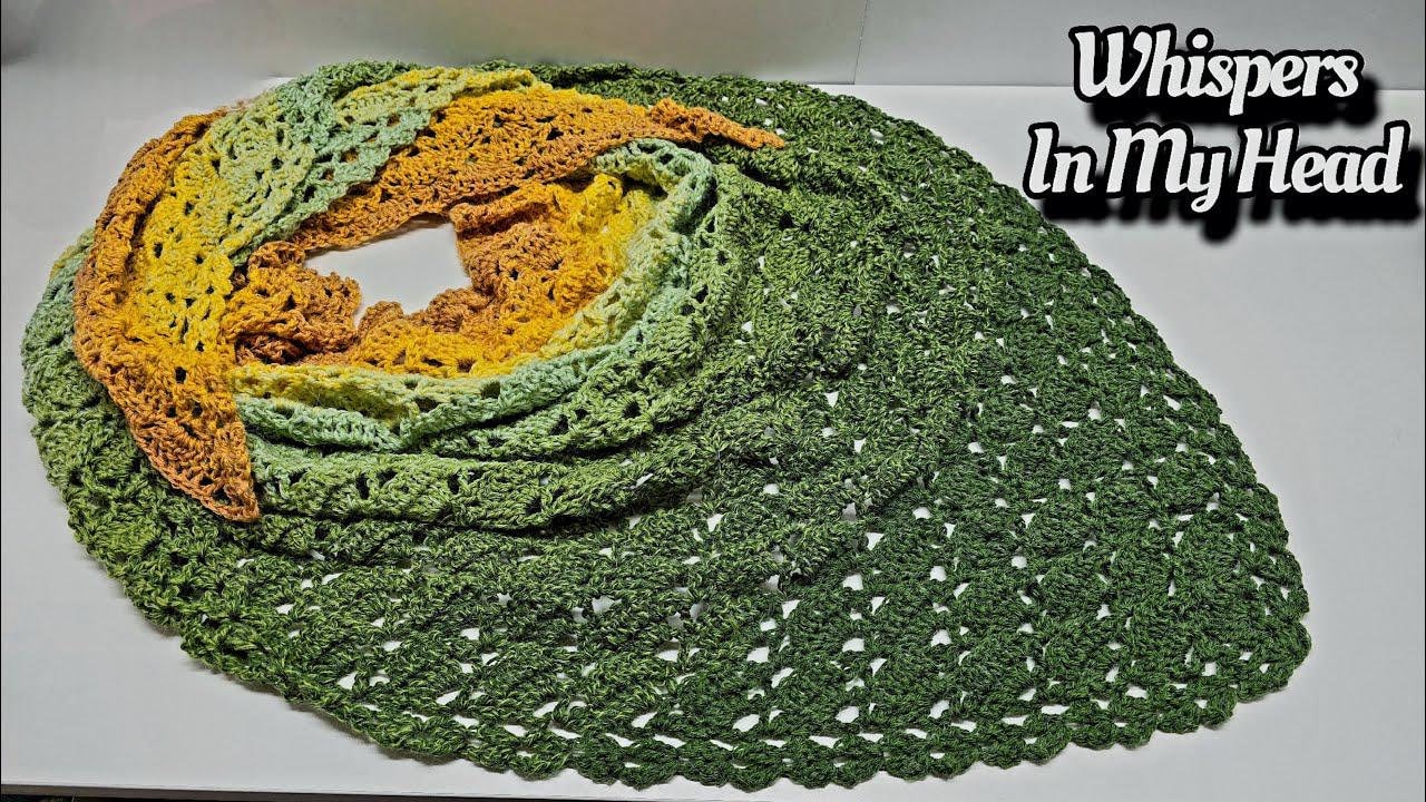 Bag-O-Day Crochet Patterns for Shawls, Blankets and Hats 13 Easy Crochet Shawl "Wispers in My Head" Pattern Only