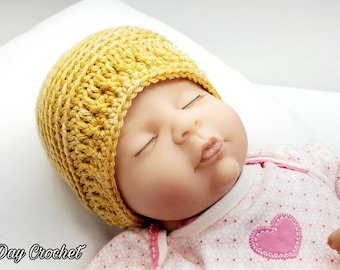 Easy Crochet Baby Beanie Pattern: Going Home Style (Digital Download)