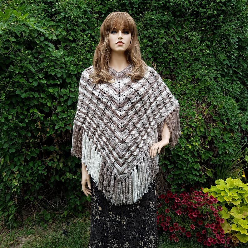 Crochet Cablelicious Poncho Pattern 405 One Size Fits Most DIGITAL DOWNLOAD ONLY image 1