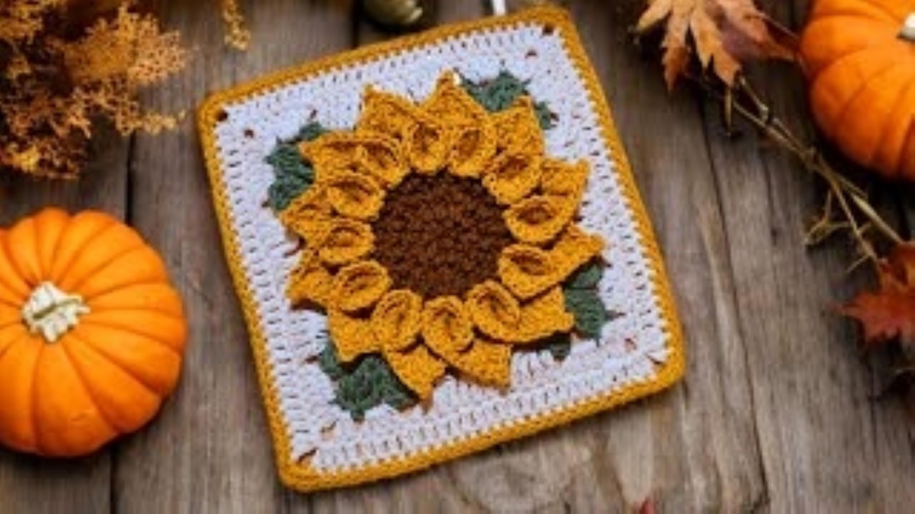 Bag-O-Day Crochet Patterns for Shawls, Blankets and Hats 4 Crochet Sunflowe Granny Square Pattern by Bagoday Crochet