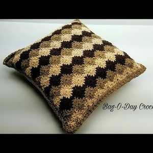 Crochet Throw Pillow the Harlequin Throw Pillow Bagoday Crochet Pattern DIGITAL DOWNLOAD ONLY