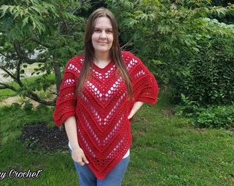 Crochet Poncho Pattern Bagoday Crochet DIGITAL DOWNLOAD ONLY