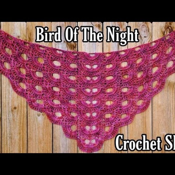 Bird of the Night Shawl Pattern DIGITAL DOWNLOAD ONLY