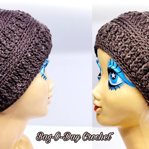 How to crochet a beanie hat crochet pattern 523 "The Chocolate BonBon" DIGITAL DOWNLOAD ONLY