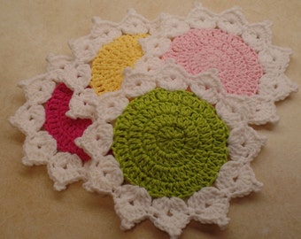 Crochet Queens Crown Coaster Set. Crochet coaster pattern 327. DIGITAL DOWNLOAD ONLY
