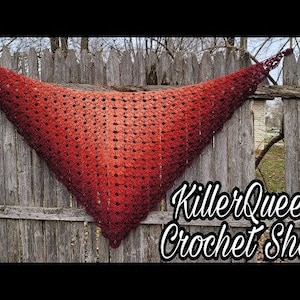 Crochet shawl pattern Killer Queen Shawl Bagoday Crochet DIGITAL DOWNLOAD ONLY