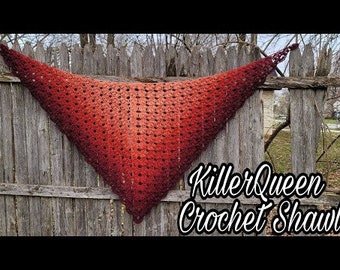 Crochet shawl pattern Killer Queen Shawl Bagoday Crochet DIGITAL DOWNLOAD ONLY