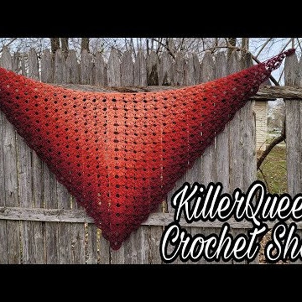 Crochet shawl pattern Killer Queen Shawl Bagoday Crochet DIGITAL DOWNLOAD ONLY