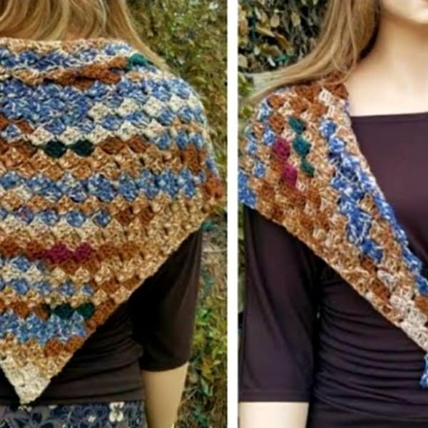 Easy Crochet C2C Shawl Pattern