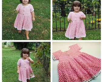 Crochet For EverRose My Princess Toddler Baby Girl Dress Pattern 409 DIGITAL DOWNLOAD ONLY